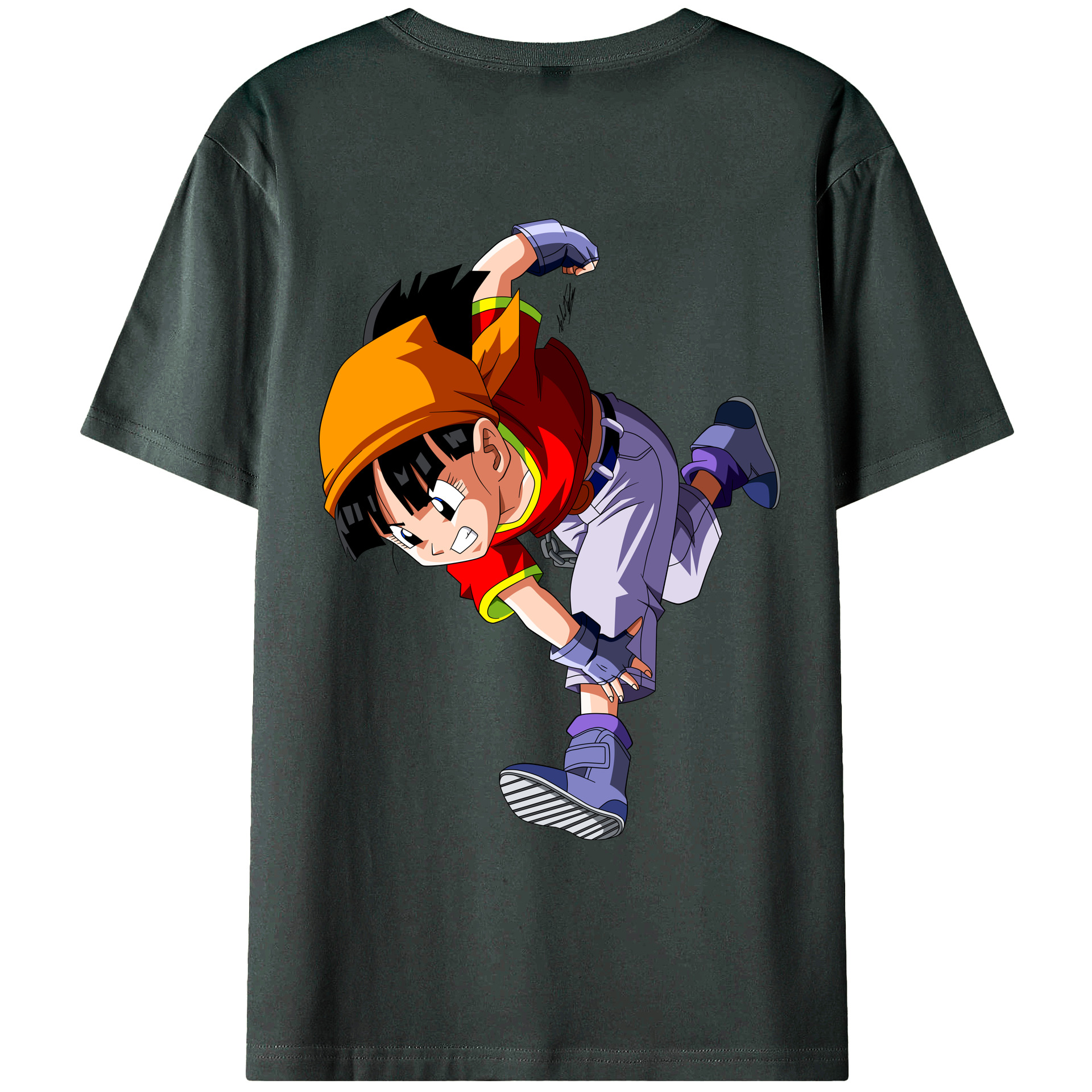 （画像用） ドラゴンボール パン DRAGON BALL Pan 綿100％ メンズ半袖Tシャツ（バックプリント） 通気性
